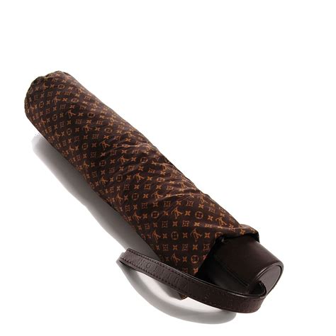 LOUIS VUITTON Monogram Ondees Compact Umbrella Marron